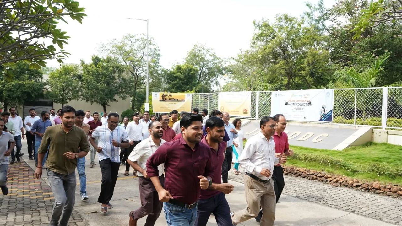 JNARDDC ने 31 अक्टूबर 2025 को राष्ट्रीय एकता दिवस के उपलक्ष्य में ‘यूनिटी रन’ का आयोजन किया, जो भारत के आयरन मैन सरदार वल्लभभाई पटेल की जयंती को सम्मानित करने हेतु आयोजित की गई।