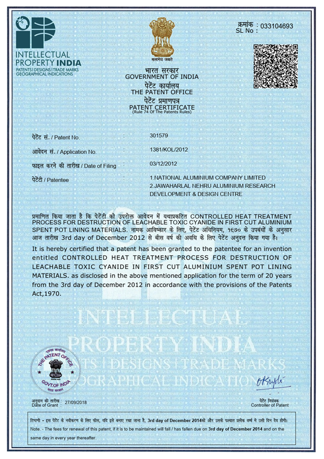 Patents Granted – photo 1